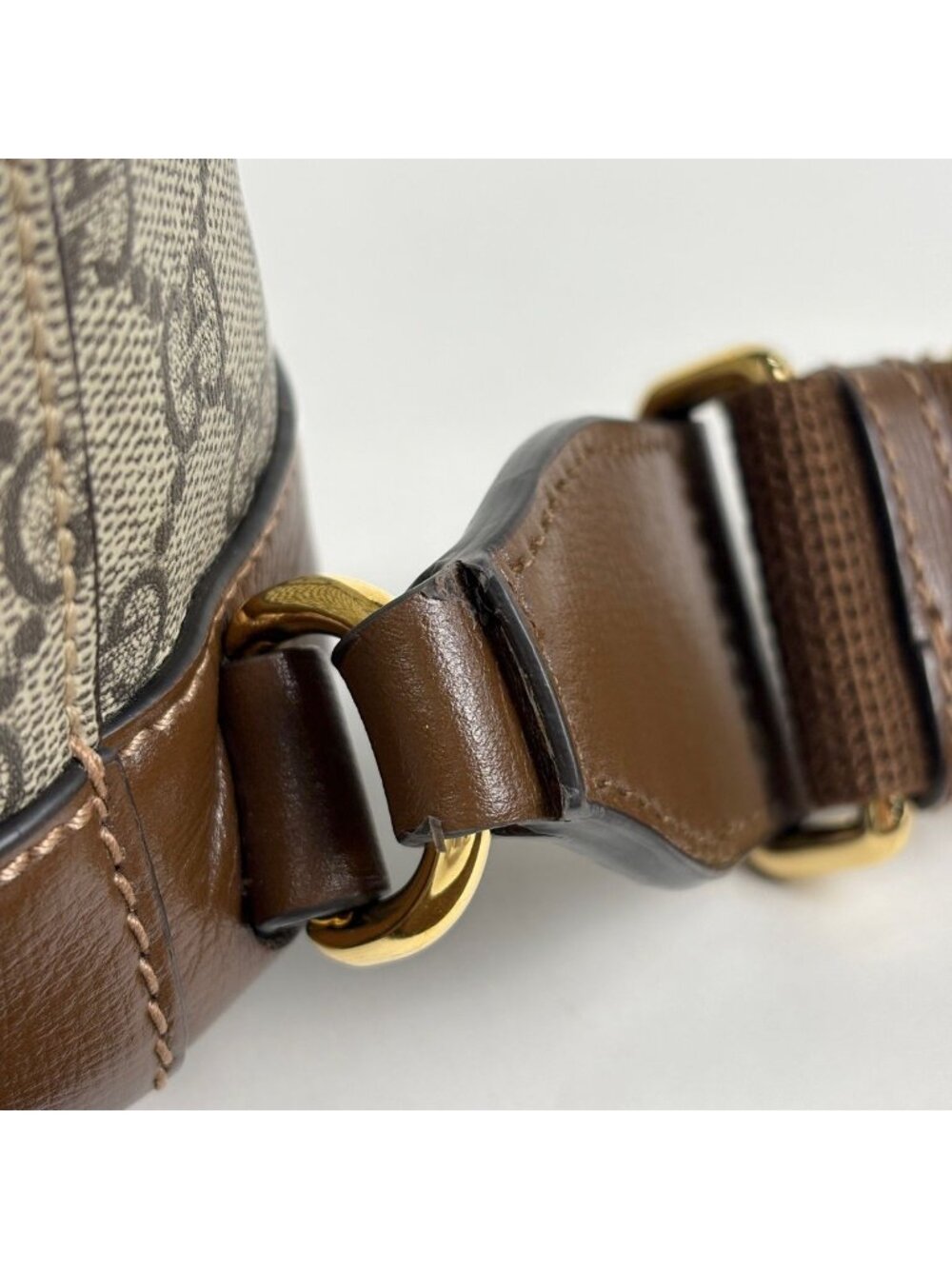 Gucci GG Pattern Backpack Interlocking Supreme Beige Brown - Picture 5 of 7